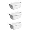 Hoement 3-Piece Wet Wipe Storage Box Set with Lids, White view 1
