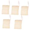 Beatifufu 2 Sets Body Exfoliating Soap Bags with Soap Holders and Foaming Net for Easy Bathing, 5 Pieces x 2 view 1