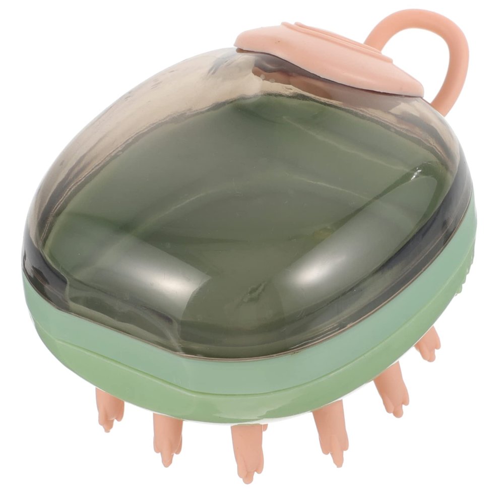 Ergonomic ABS Pet Bath Brush, Green, for Dogs