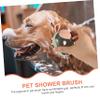 Ergonomic ABS Pet Bath Brush, Green, for Dogs view 2