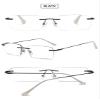 VEVESMUNDO Rimless Photochromic Progressive Reading Glasses, Blue-Light Filter, Black, +2.5 view 3