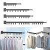 Foldable Clothes Hanger, Retractable Wall-Mounted Drying Rack view 3
