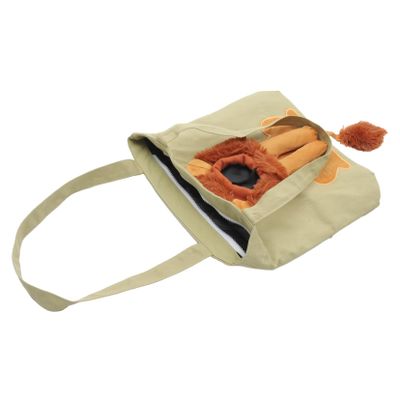 Kisangel Lion-Shaped Canvas Cat Carrier for Small Animals