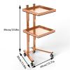 JKAVPPT Folding Salon Trolley with Wheels, Stainless Steel (B) view 2