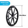 60 cm Rear Replacement Wheels for Manual Wheelchairs, 2-Pack view 3