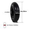 200 mm Wheelchair Front Wheels, 2-Pack, 82" Polyurethane Solid Rubber Wheels, Non-Inflatable (Black) view 3