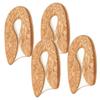 Silicone Heel Cushions, 2 Pairs, Brown, for Warm Shoes and Boots view 1