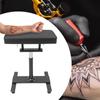 Black Heavy-Duty Tattoo Armrest Stand, Adjustable Height and Angle view 2