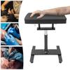Black Heavy-Duty Tattoo Armrest Stand, Adjustable Height and Angle view 3
