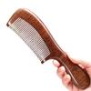 Handmade Natural Sandalwood Scalp Massage Comb, Wide-Tooth, Antistatic, No-Snag (No. 3) view 1