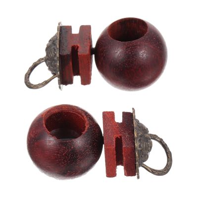 WOONEKY 2-Pack Wooden Feeding Bowls for Insects and Small Animals