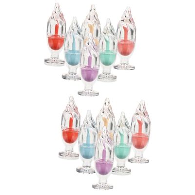 HAPINARY 12-Piece Ice Cream-Shaped Refillable Lip Balm Tubes