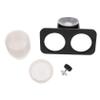 Parliky Black Plastic Reptile Food and Water Bowl with Double-Cup Design view 1
