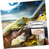 Parliky Black Plastic Reptile Food and Water Bowl with Double-Cup Design view 2