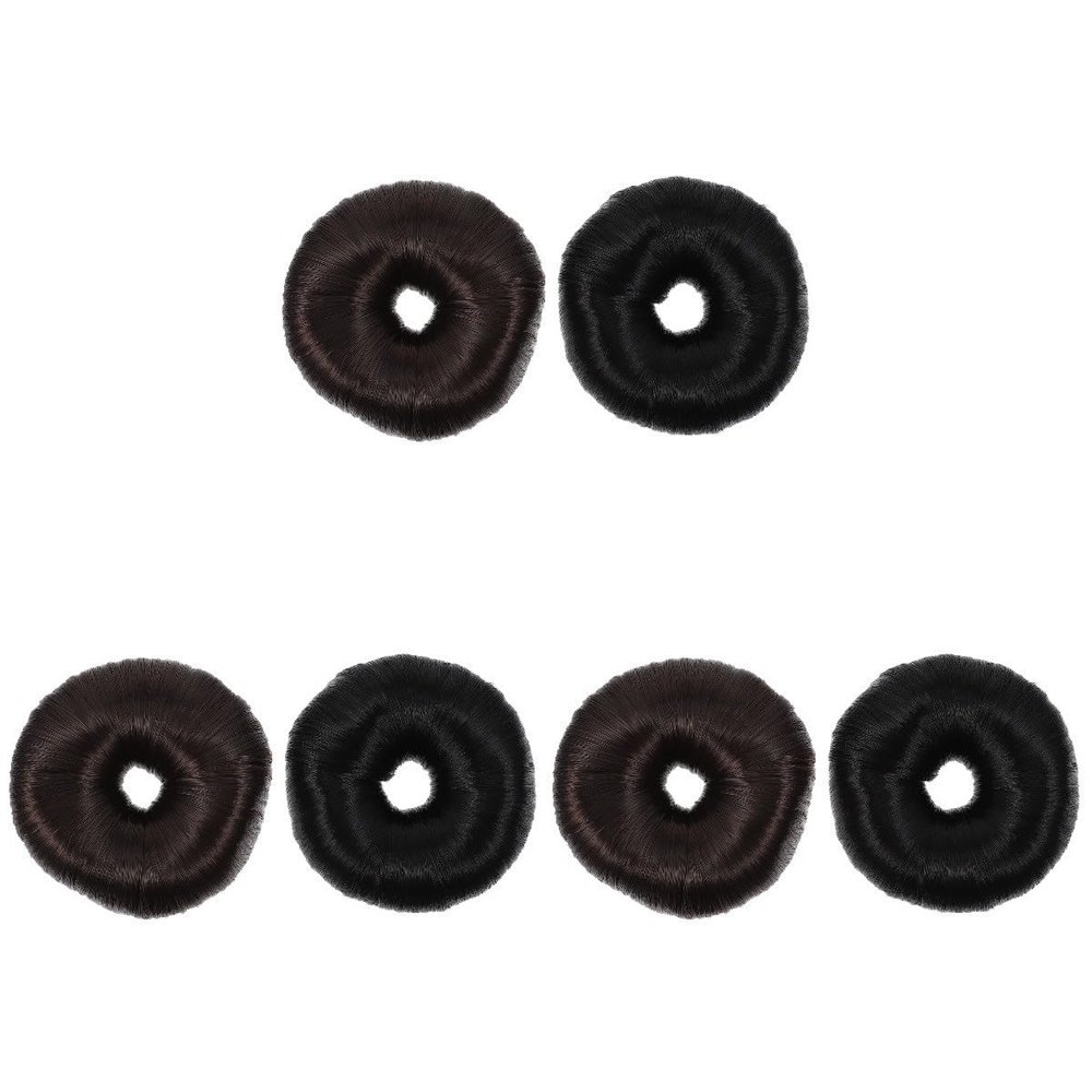 Beatifufu 3 Sets Bun Maker Elastic Hair Ties, Hair Donut Styling Tool, 2 Pieces x 3