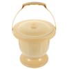 Portable Urinal Bucket with Lid, 1-Piece Plastic Bedpan view 1