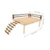 WOONEKY Hamster Platform with Climbing Ladder, Round Small-Animal Play Platform view 3
