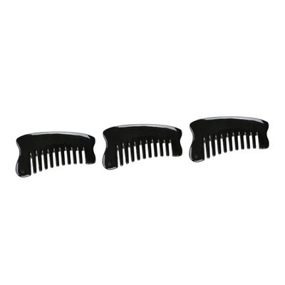 Beatifufu 3-Piece Natural Horn Massage Comb for Head and Back Massage, Portable, Helps Improve Hair Texture