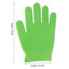 Pet Grooming Gloves, Double-Sided Silicone Cat Hair Remover (Light Green) view 2