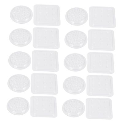 PLAFOPE White Plastic Eyelash Glue Trays, 40-Pack