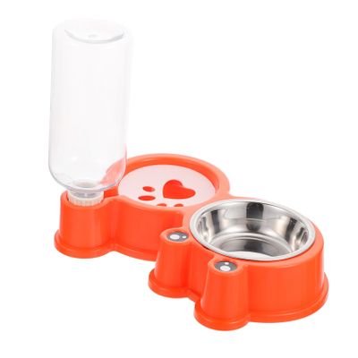 BELLIFFY 1-Piece Automatic Water Dispenser for Cats and Dogs, Non-Slip Pet Food Bowl, Lightweight, Compact and Shatter-Resistant for Travel