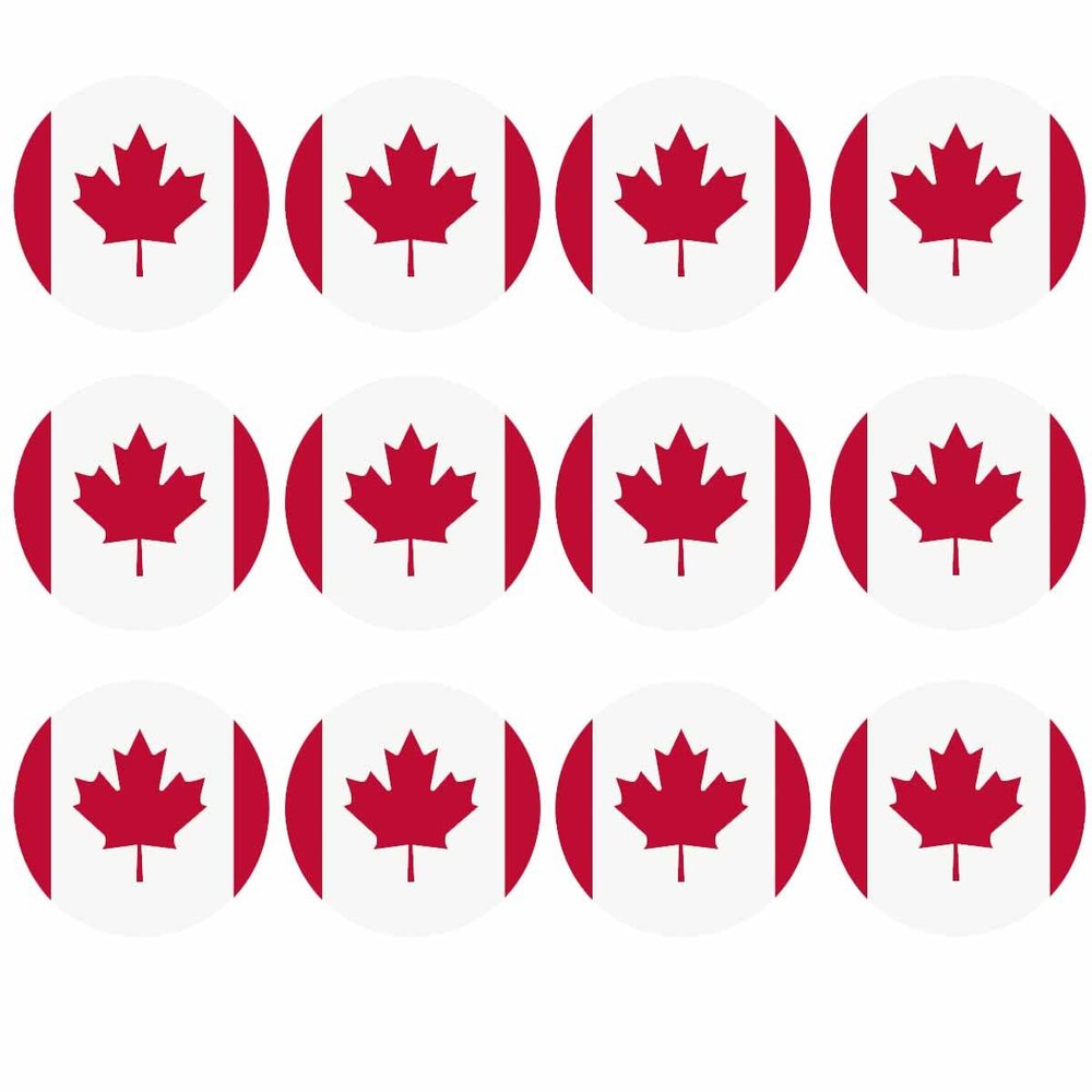Edible Muffin Toppers – Canada, 12 pcs, 5 cm