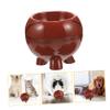 Brown Ceramic Dog Bowl for Food and Water view 2