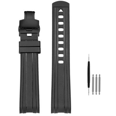 QTYQWC 20 mm/22 mm Silicone Watch Strap for Omega 003/007 Planet Ocean AT150