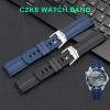 QTYQWC 20 mm/22 mm Silicone Watch Strap for Omega 003/007 Planet Ocean AT150 view 3