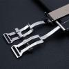 QTYQWC Soft Calfskin Leather Watch Strap 20 mm 22 mm 24 mm for Breitling Avenger/Navitimer Premier with Folding Clasp view 4