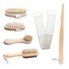Mikinona 6-Piece Spa Shower Brush Set with Nylon and Soft Mixed Bristles, Exfoliating Body Brushes for Full-Body Use, Easy to Hang, for Women and Men view 1