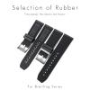 QTYQWC 22mm 24mm Natural Rubber Watch Band Compatible with Breitling Superocean Avenger Heritage view 3