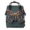 HJLUUFT Cute Moth Paaleras Para Bebe Diaper Bag Backpack, Durable Baby Changing Bag for Moms and Dads, Black, One Size view 1