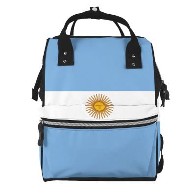 HJLUUFT Paaleras Para Bebe Diaper Bag Backpack for Moms and Dads with Argentine Flag, Black, One Size