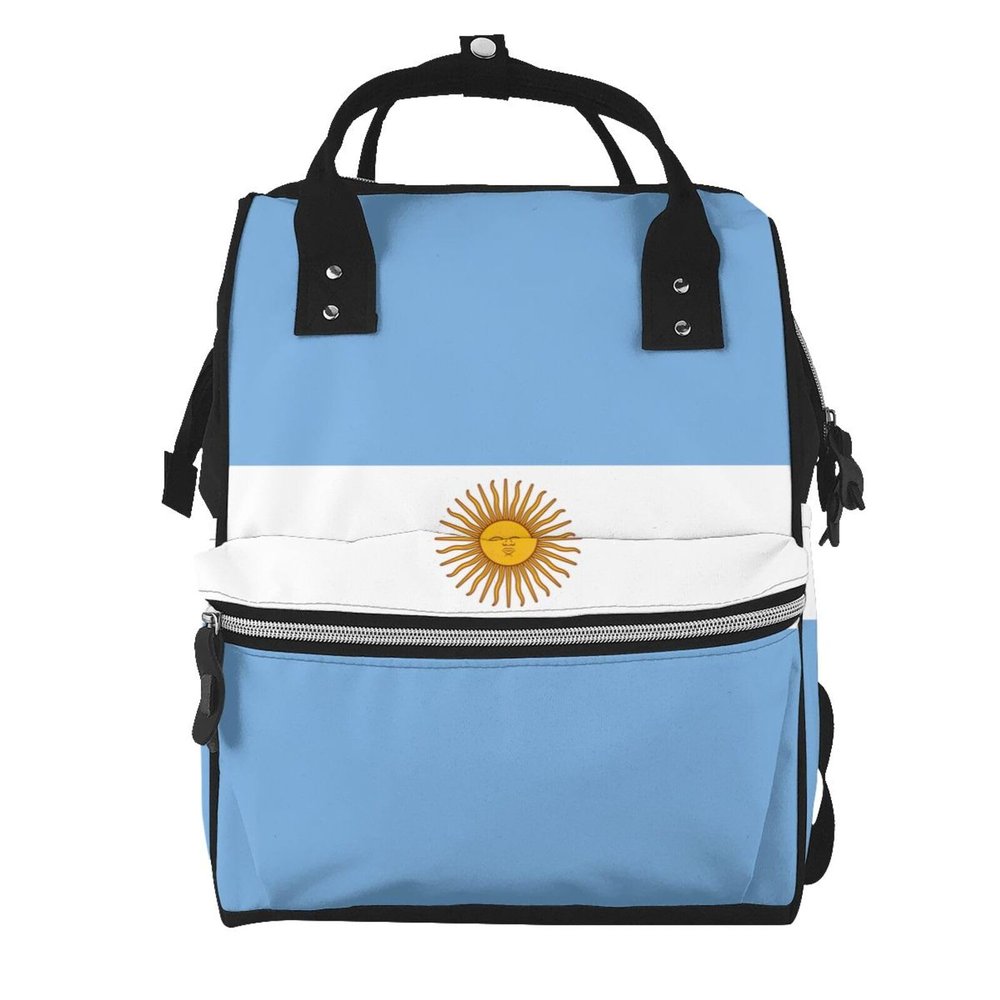 HJLUUFT Paaleras Para Bebe Diaper Bag Backpack for Moms and Dads with Argentine Flag, Black, One Size