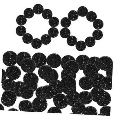 Black Flat-Back Rhinestones 12 mm, 100 Pieces