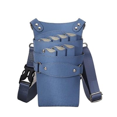 CAFFEN Hairdressing Tool Belt Bag, Blue, 7 Slots