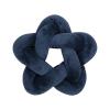 Champracer 1-Piece Five-Pointed Star Knot Pillow, Soft Knot Ball Cushion, 32 x 32 cm, Navy Blue view 1