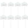 10 x Cloud Cake Toppers, 3D Cartoon Cloud Cupcake Toppers with Yarn Balls for Cakes, Desserts, Baby Showers, Birthdays, Weddings and Parties view 1