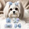 cuhair Hair Accessories for Small Dogs, Bow, Butterfly Flower Design, Hair Clip for Small Dogs, 4 Pieces view 1