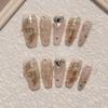 Handcrafted Nail Art Set with Removable Artificial Nails and Heart-Shaped Drill (XS) view 1