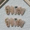 Handcrafted Nail Art Set with Removable Artificial Nails and Heart-Shaped Drill (XS) view 2