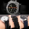 QTYQWC 24/26 mm Large-Size Stealth Nylon Watch Strap with Leather Sole view 2