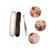 COLLBATH Stainless Steel Tweezers for Pet Hair Removal view 3