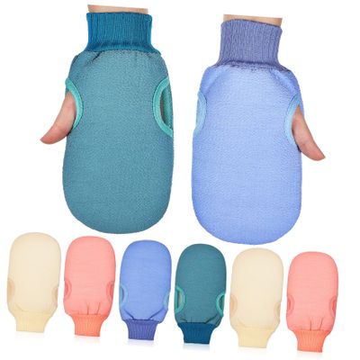 HONMEET Exfoliating Gloves, 8-Piece Polyester Set with Massage Effect