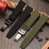 QTYQWC Nylon Watch Bands for IWC IW377724 IW371614, 20 mm 21 mm 22 mm Canvas Watch Strap, Black Army Green Blue view 2