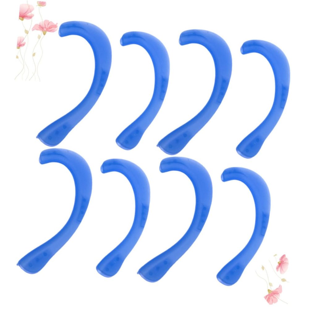 Blue Silicone Mask Ear Band Hooks, 4 Pairs