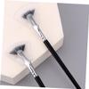 WOONEKY 2-Piece Eyelash Fan Brushes, Black and Copper, Synthetic Fiber, for Precise Makeup Application on Lower Lash Line and Eyebrow Styling view 4