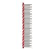 Qcwwy Cat Steel Comb, Stainless Steel Teeth, Comfortable Grip, Safe Massage, Dense and Sparse Tooth Design, Rounded Ends, Open Knot Comb for Long Hair (Red) view 1
