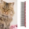 Qcwwy Cat Steel Comb, Stainless Steel Teeth, Comfortable Grip, Safe Massage, Dense and Sparse Tooth Design, Rounded Ends, Open Knot Comb for Long Hair (Red) view 4